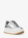 Hayes Embellished Metallic Leather Platform Sneaker