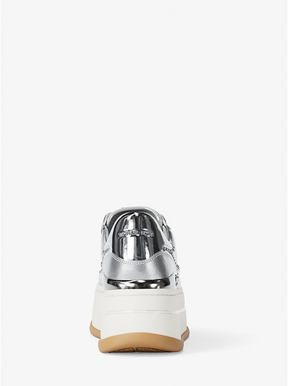 Hayes Embellished Metallic Leather Platform Sneaker