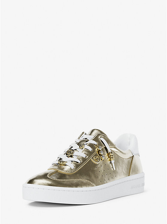 Scotty Embellished Metallic Leather Sneaker