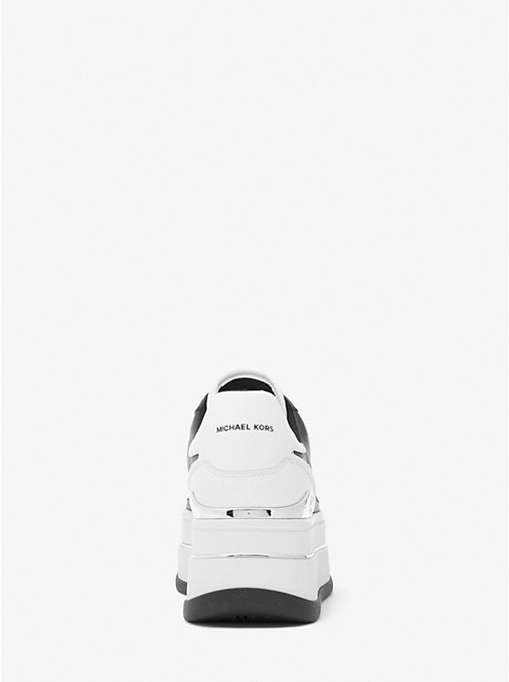 Hayes Two-Tone Leather Platform Sneaker