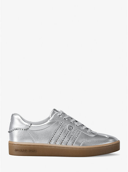 Scotty Embellished Metallic Leather Sneaker