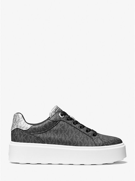 Romey Metallic Two-Tone Signature Logo Platform Sneaker