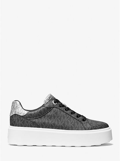 Romey Metallic Two-Tone Signature Logo Platform Sneaker