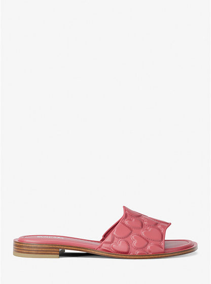 Hannah Heart Embroidered Slide Sandal
