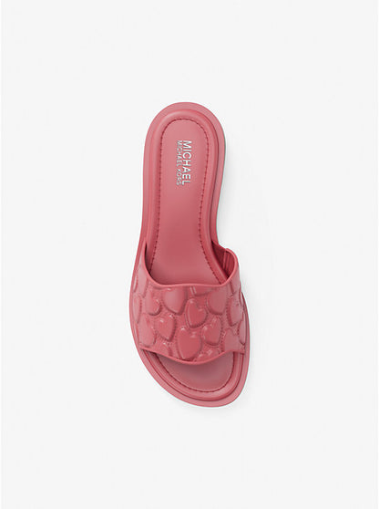 Hannah Heart Embroidered Slide Sandal