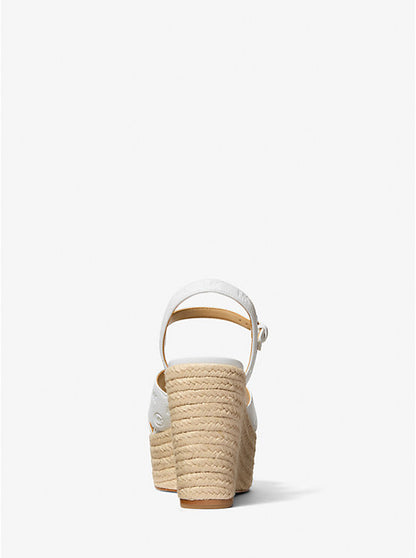 Luciana Logo Debossed Wedge Sandal