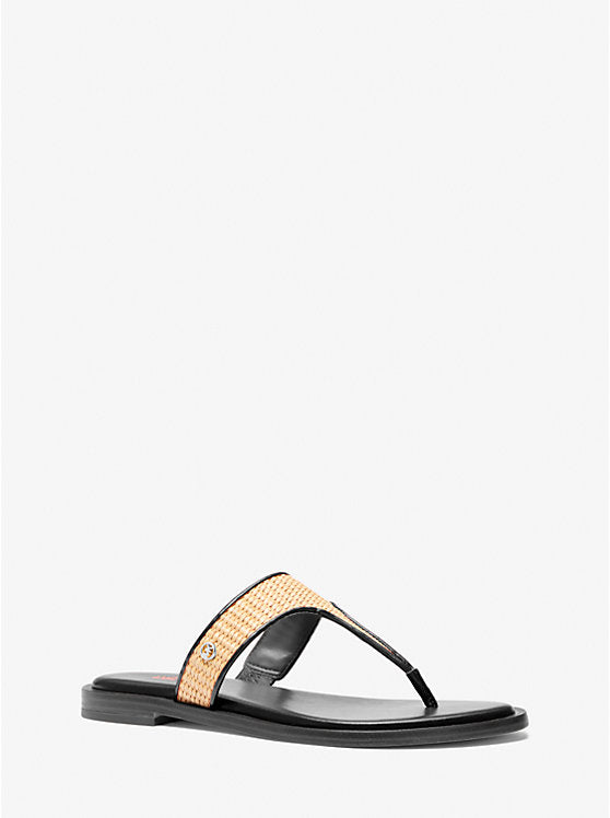 Carson Straw T-Strap Sandal