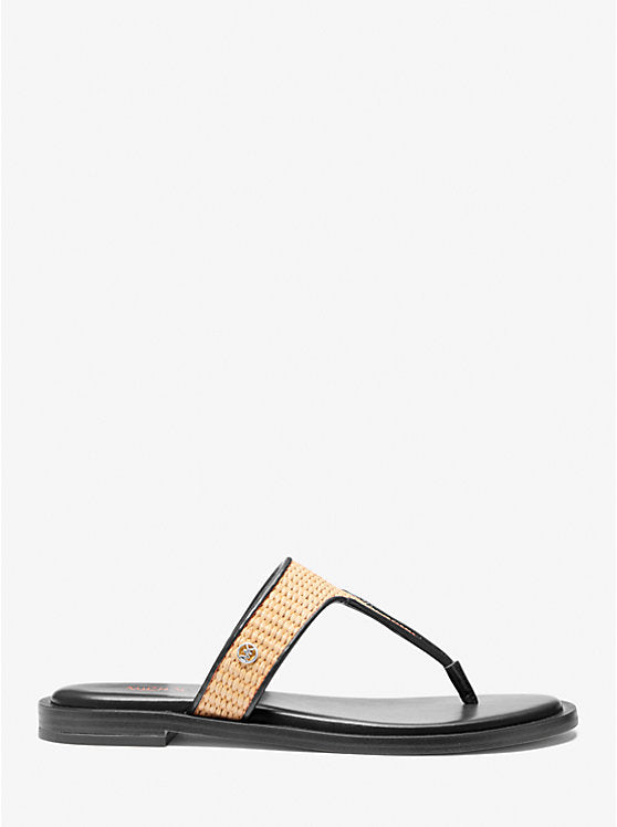 Carson Straw T-Strap Sandal