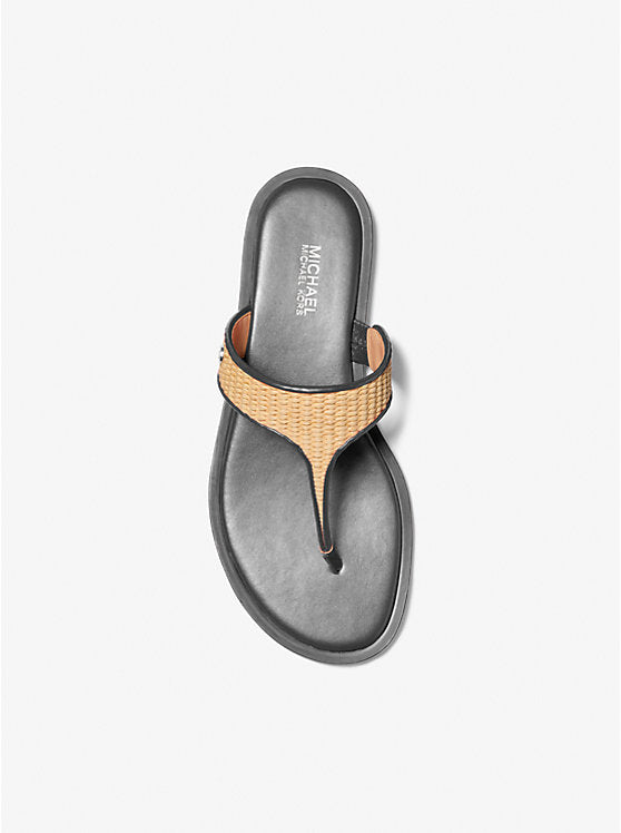Carson Straw T-Strap Sandal