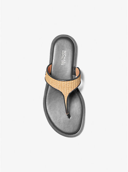 Carson Straw T-Strap Sandal