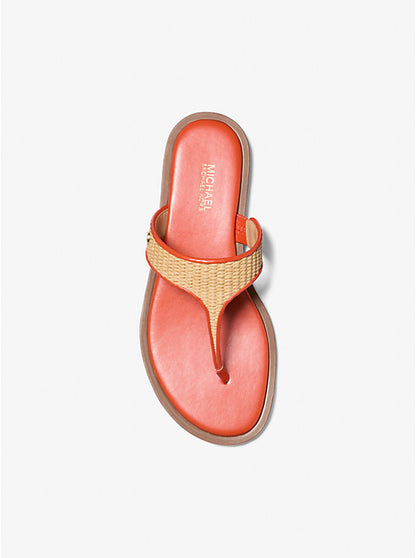 Carson Straw T-Strap Sandal
