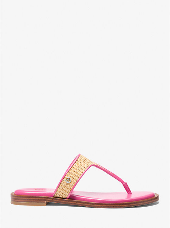 Carson Straw T-Strap Sandal