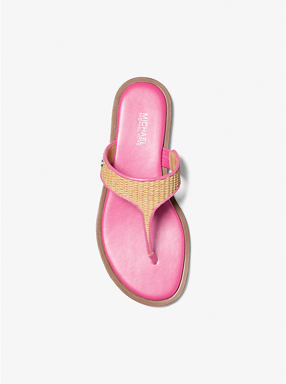 Carson Straw T-Strap Sandal