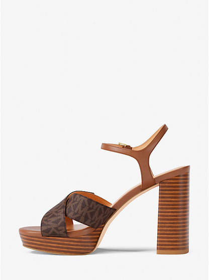 Hannah Signature Logo Platform Sandal