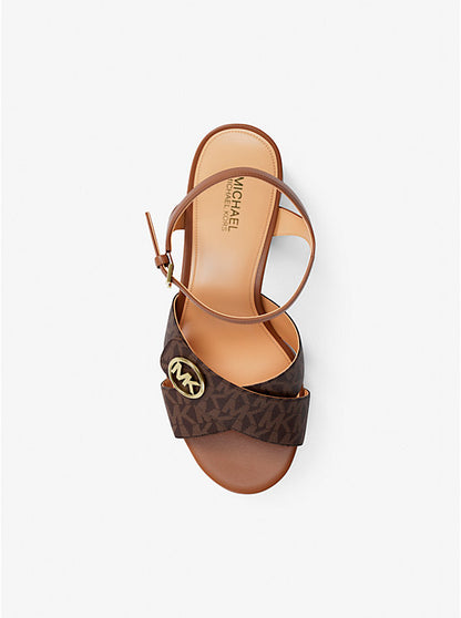 Hannah Signature Logo Platform Sandal