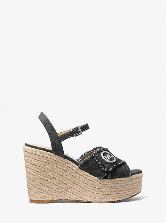 Hannah Denim Wedge Sandal