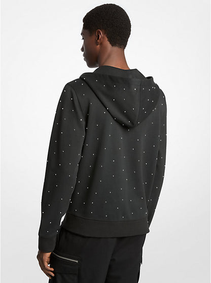 Studded Cotton Blend Hoodie