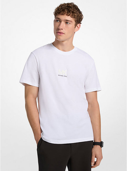 Graphic Logo Embossed Cotton T-Shirt