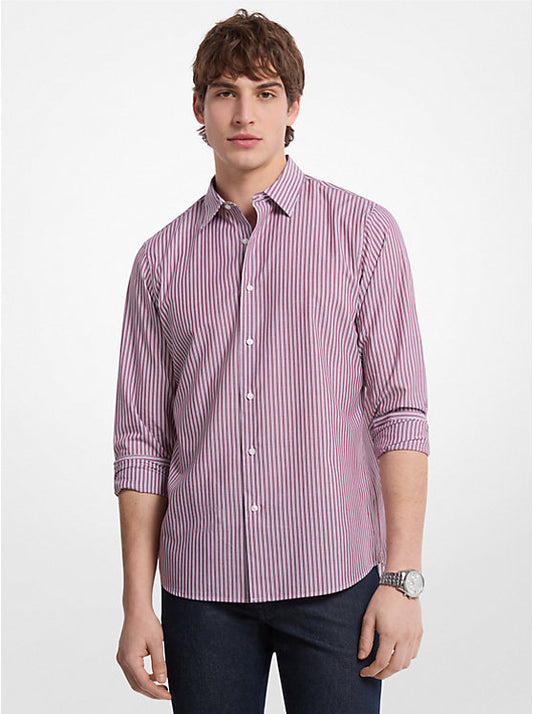 Classic Fit Striped Cotton Blend Shirt
