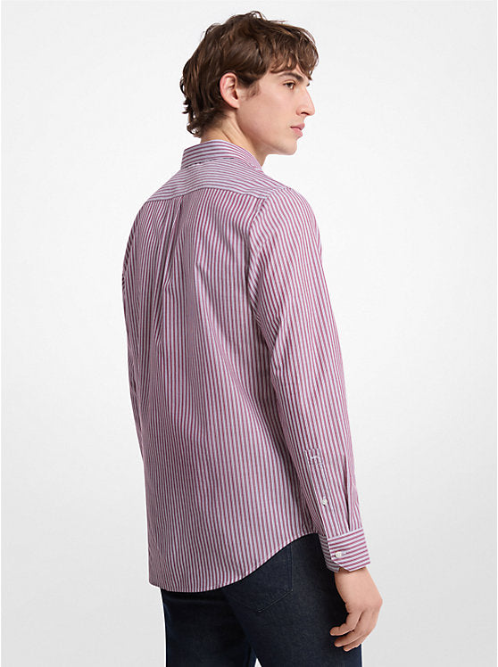 Classic Fit Striped Cotton Blend Shirt