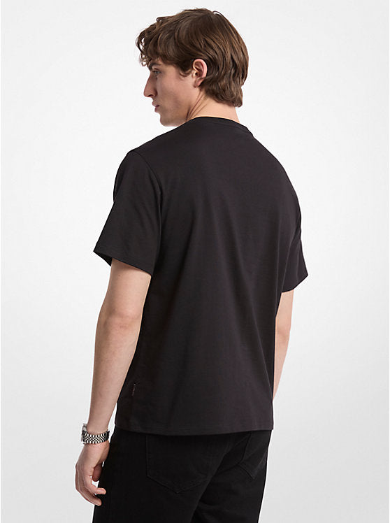 Logo Embossed Cotton Jersey T-Shirt