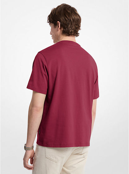 Logo Embossed Cotton Jersey T-Shirt