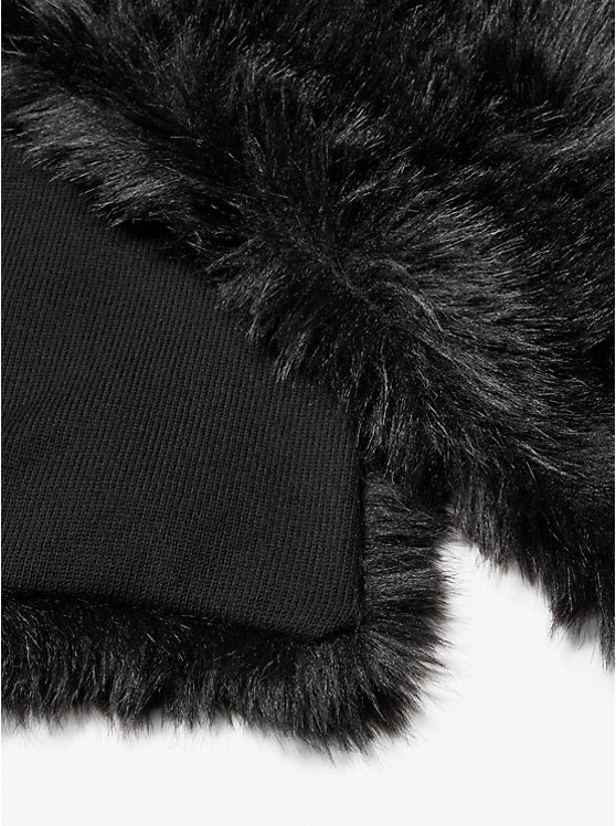 Faux Fur and Wool Scarf