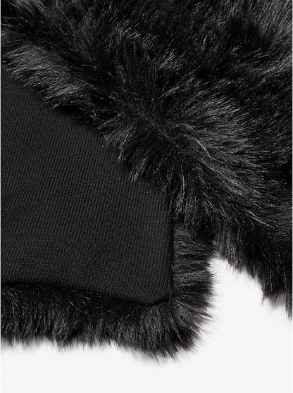 Faux Fur and Wool Scarf