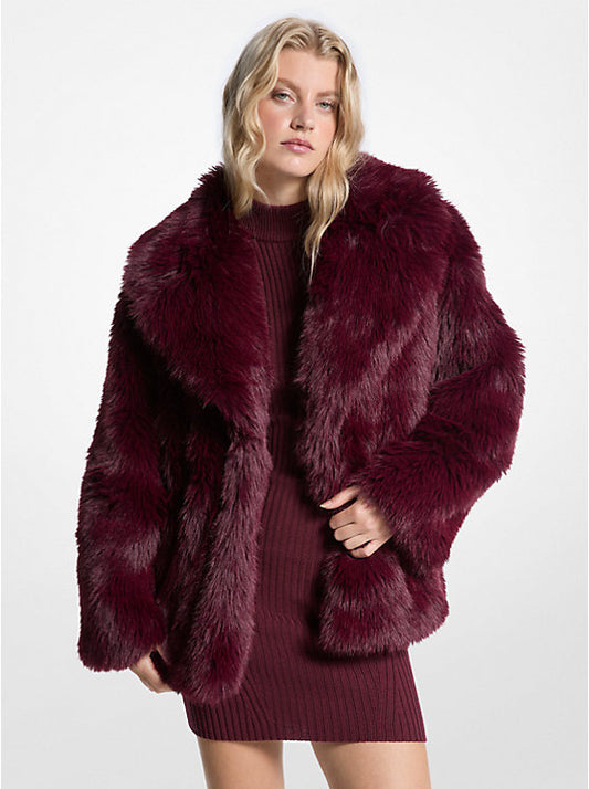 Faux Fur Peacoat