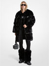 Faux Fur and Patent Coat