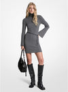 Wool Blend Belted Mini Dress