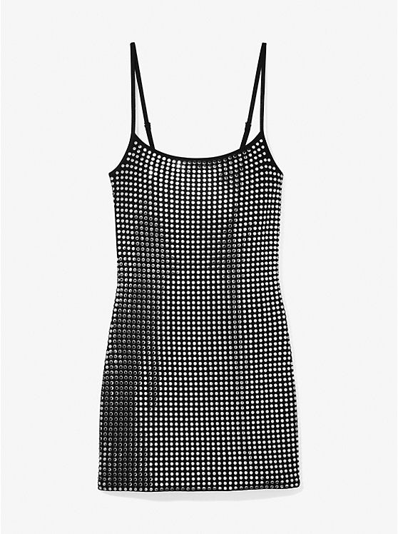 Studded Stretch Viscose Mini Dress
