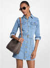 Denim Belted Mini Dress