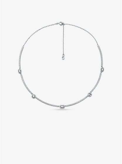 Pavé Precious Metal-Plated Sterling Silver Necklace