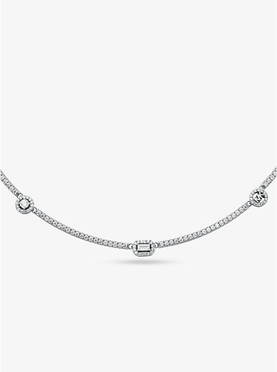 Pavé Precious Metal-Plated Sterling Silver Necklace