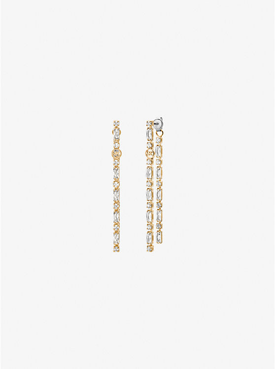 Pavé Baguette Drop Earrings