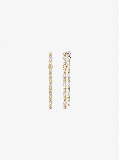 Pavé Baguette Drop Earrings