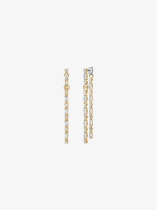 Pavé Baguette Drop Earrings