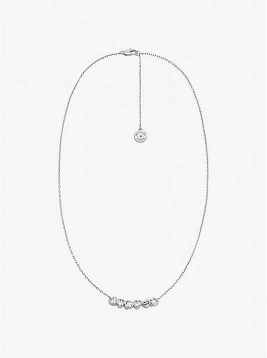 Cubic Zirconia Hearts Necklace