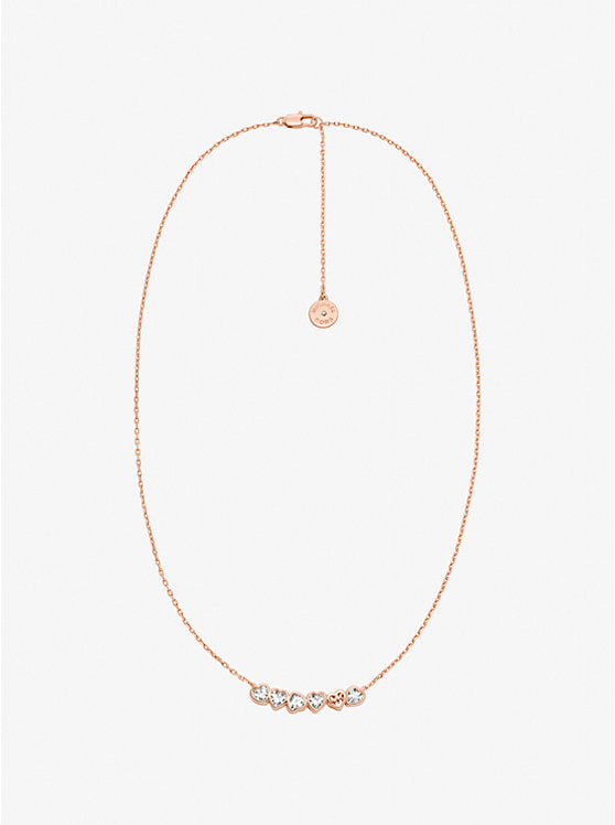 Cubic Zirconia Hearts Necklace