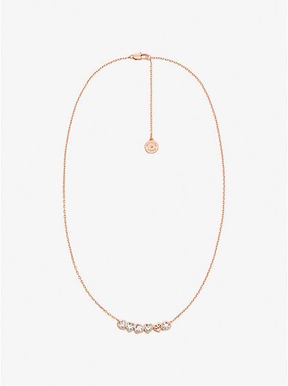 Cubic Zirconia Hearts Necklace