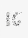Cubic Zirconia Hearts Hoop Earrings