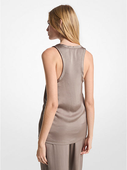 Satin Racerback Tank Top