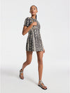 Snake Embossed Leather Mini Dress