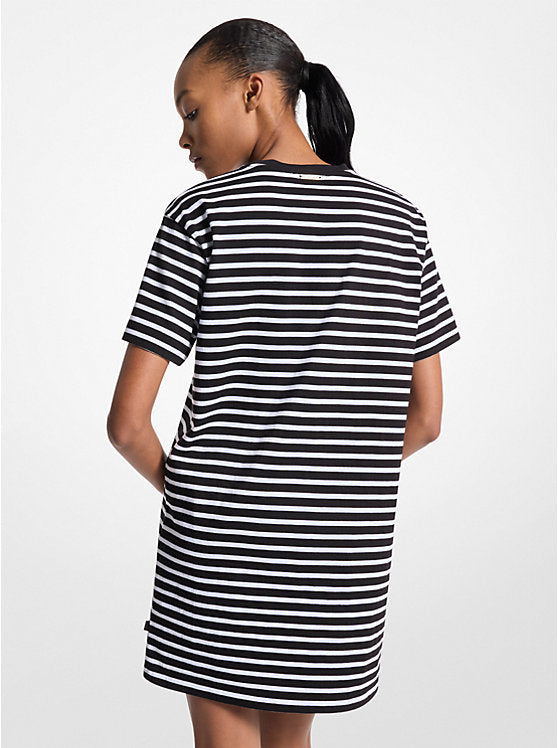 Striped Cotton T-Shirt Dress