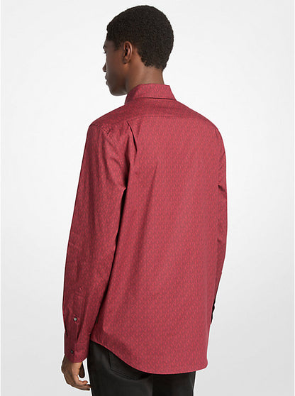 Signature Logo Stretch Cotton Shirt