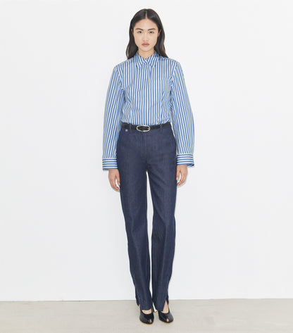 Bell-Sleeve Cotton Shirt