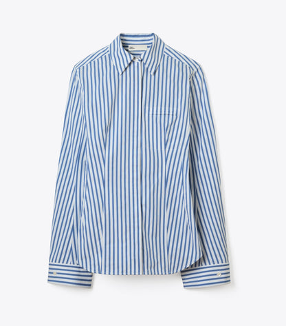 Bell-Sleeve Cotton Shirt