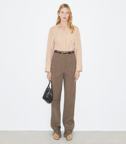 Bell-Sleeve Cotton Shirt