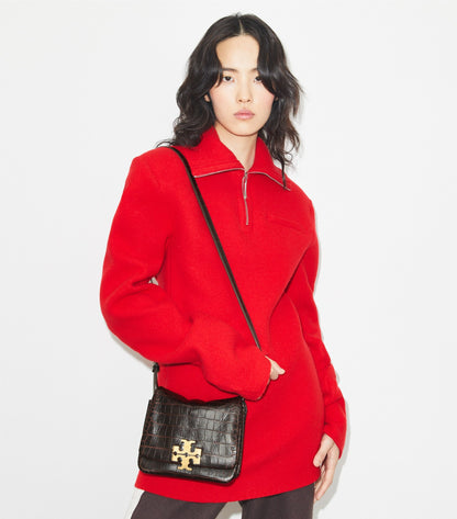 Charlie Croc-Embossed Shoulder Bag